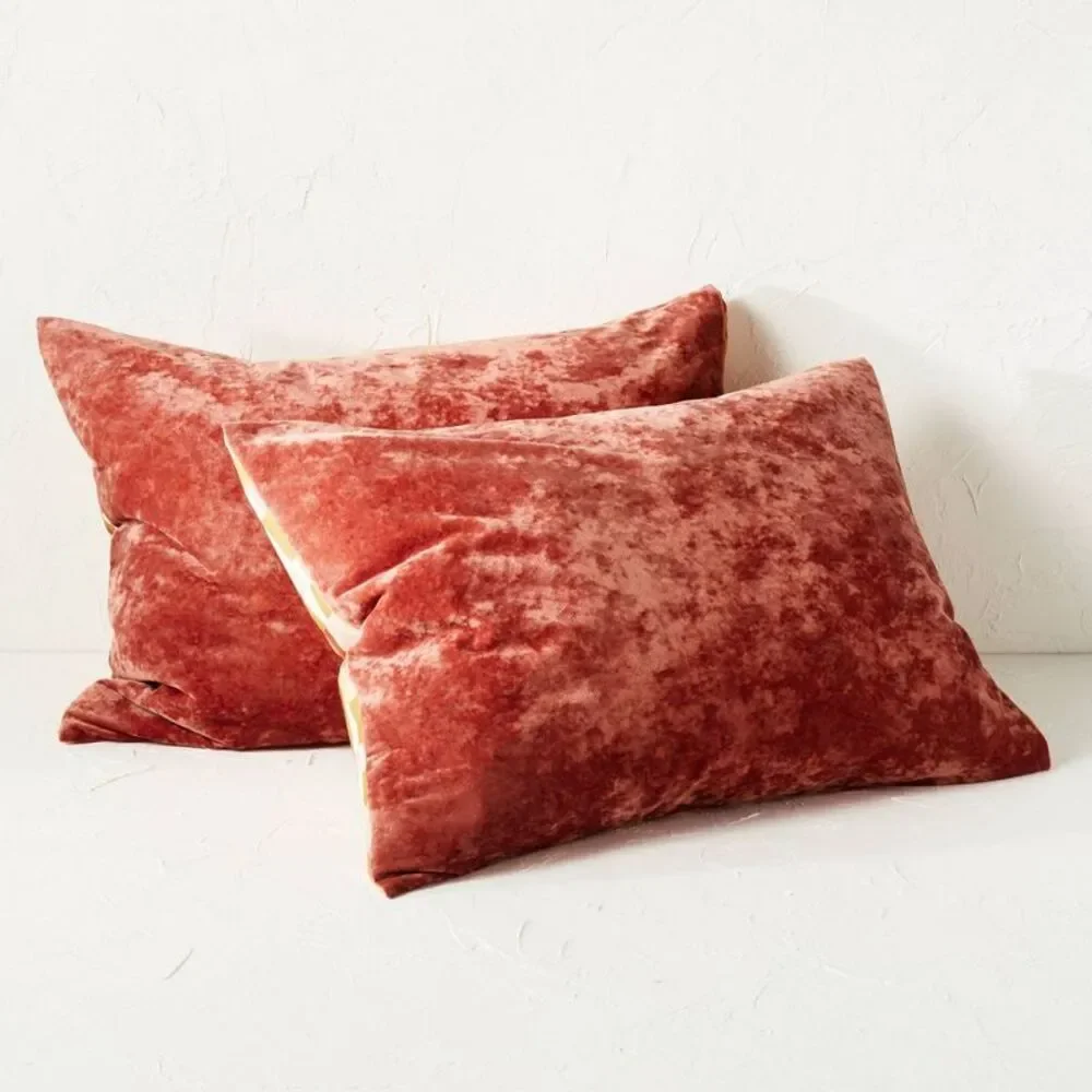 Full/Queen Reversible Velvet Comforter & Sham Set  Berry
